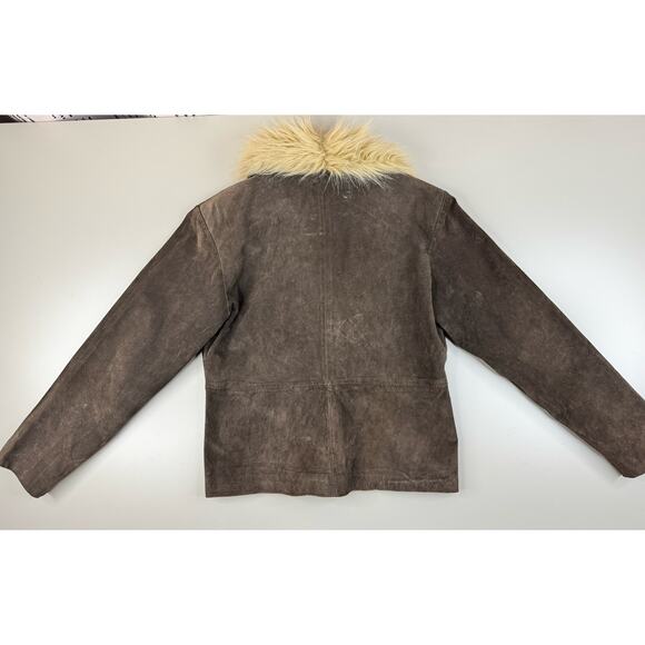 Vintage Y2K 90s 2000s XOXO Women’s Genuine Suede Leather Jacket XL Brown Phoebe - Picture 8 of 13